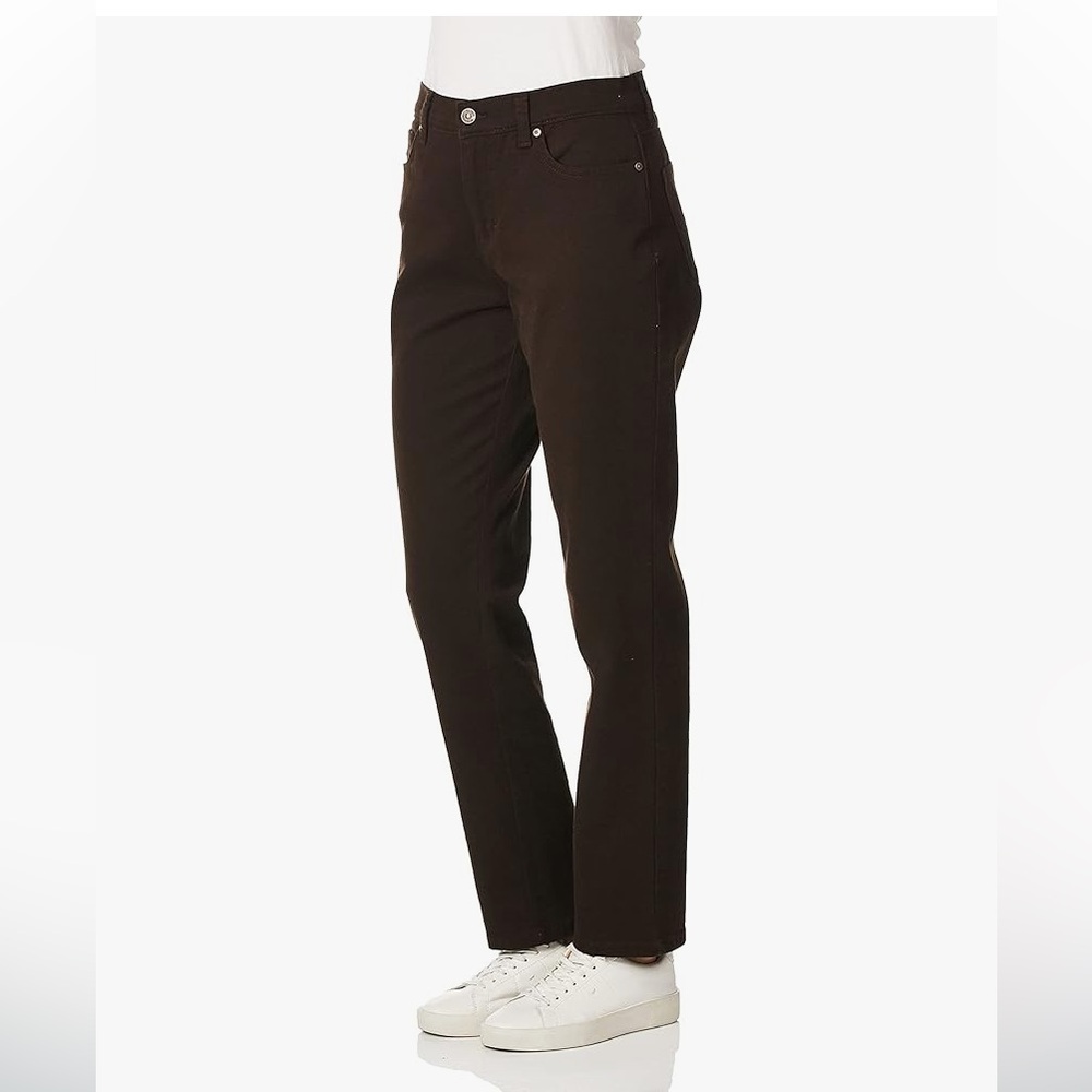 Gloria Vanderbilt Amanda Classic High Rise Tapered Jean 14 Average Color Coffee